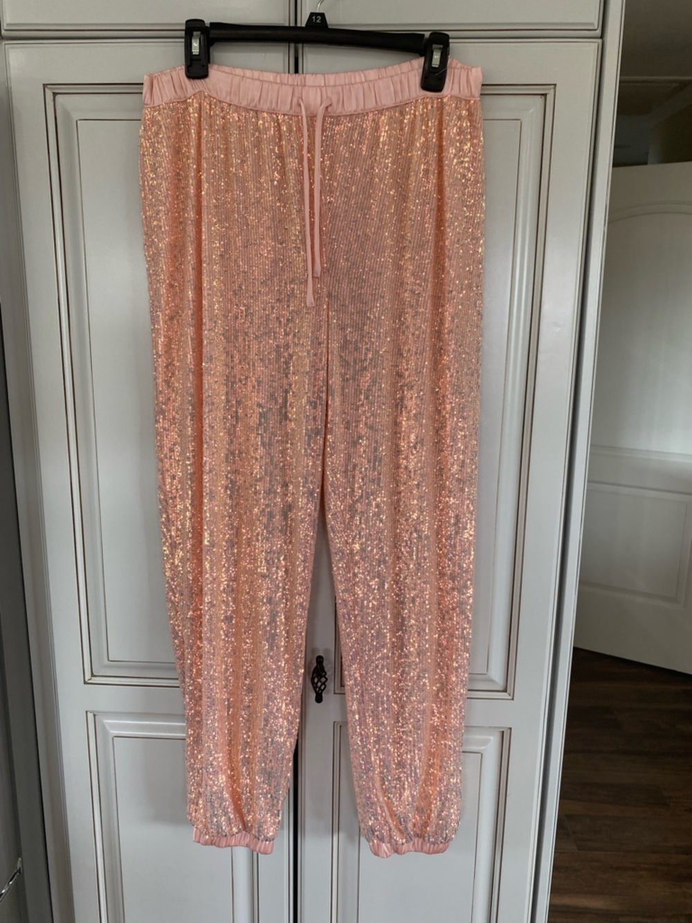 Victoria's Secret Blush Pink Sequin Joggers